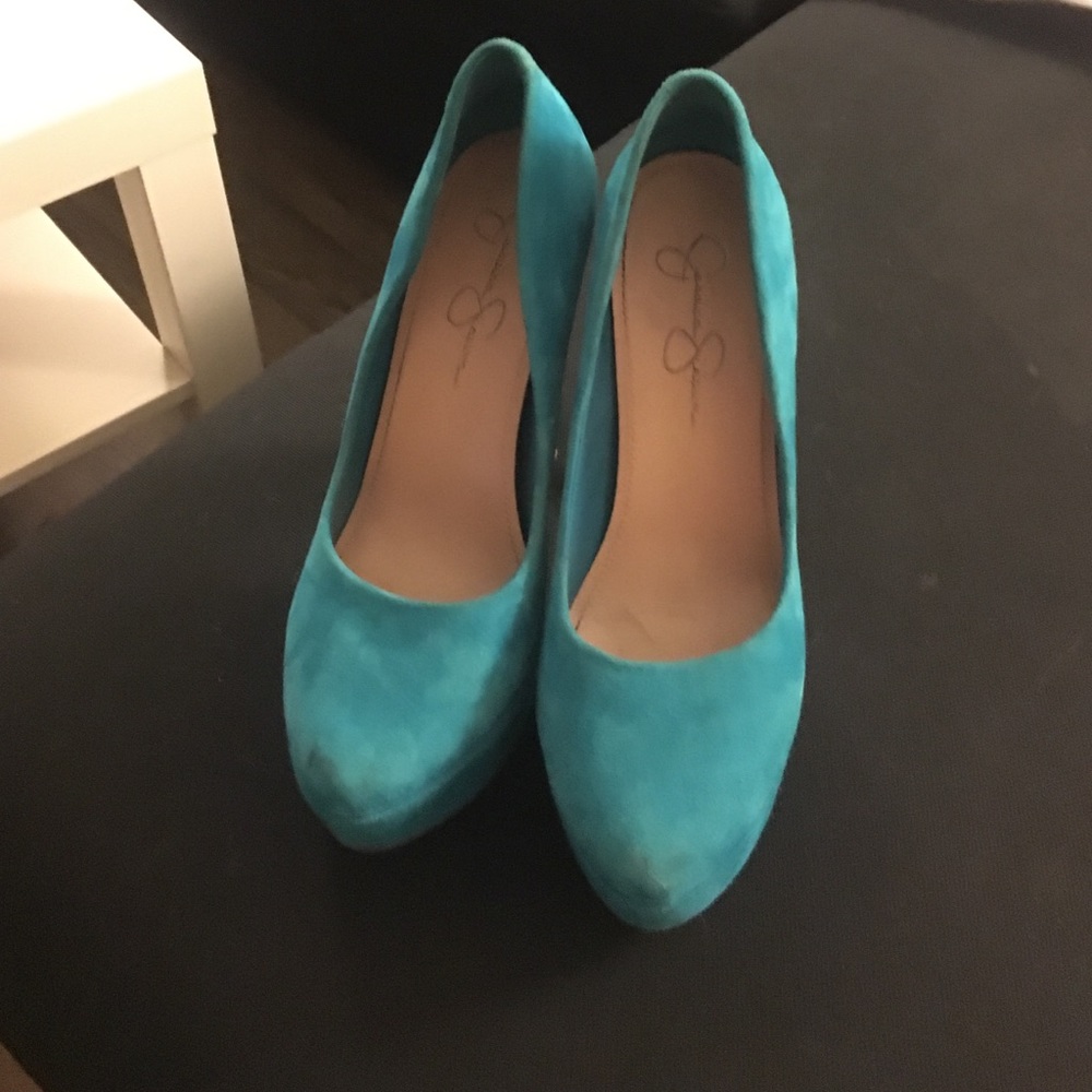 Blue Jessica Simpson heels!